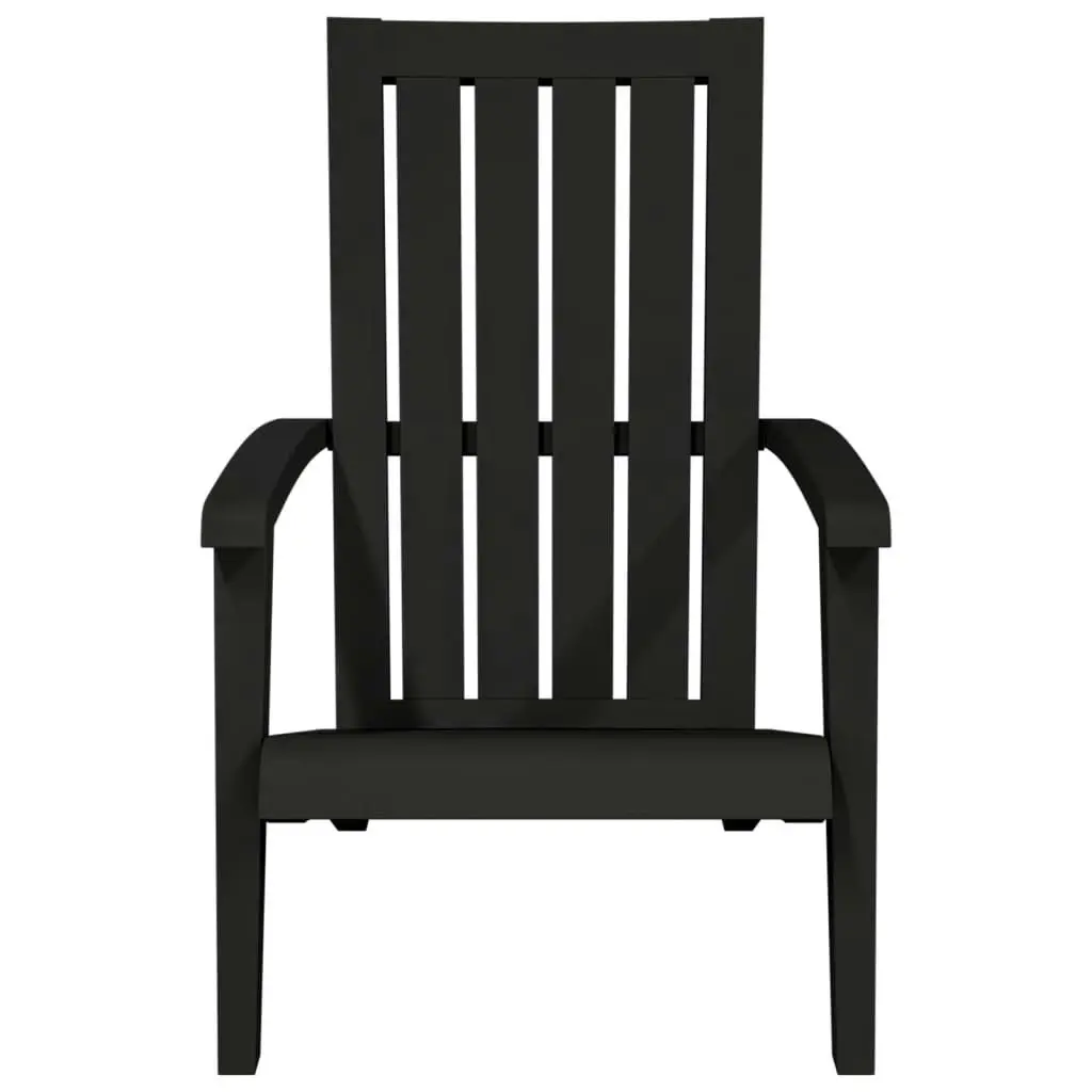 Garden Adirondack Chairs 2 pcs Black Polypropylene 364167