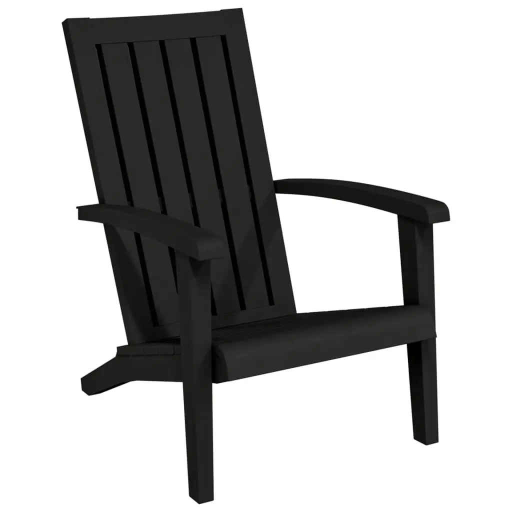 Garden Adirondack Chairs 2 pcs Black Polypropylene 364167