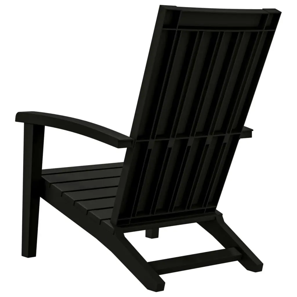 Garden Adirondack Chairs 2 pcs Black Polypropylene 364167