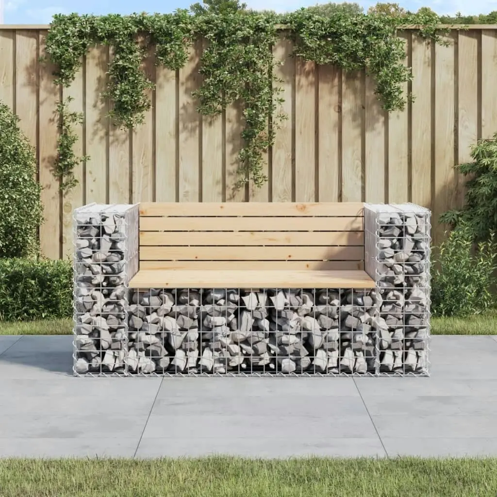 Garden Bench Gabion Design 143x71x65.5 cm Solid Wood Pine 834377