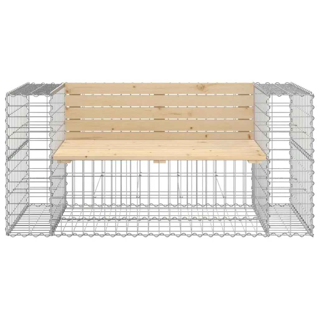 Garden Bench Gabion Design 143x71x65.5 cm Solid Wood Pine 834377