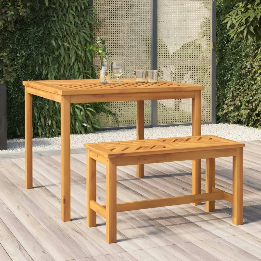 Garden Dining Table 90x90x74 cm Solid Wood Acacia 362240