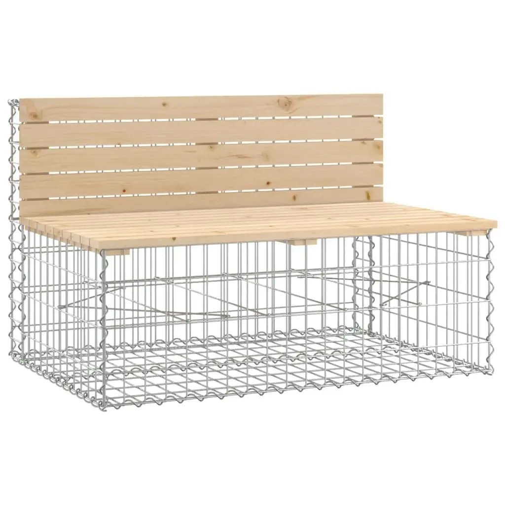 Garden Bench Gabion Design 287x71x65.5 cm Solid Wood Pine 3196251