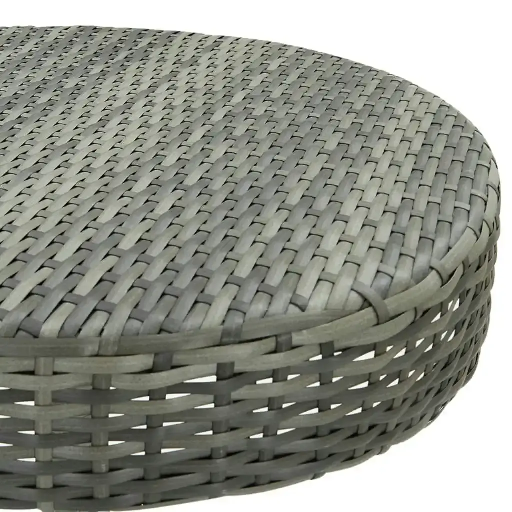 Garden Table Grey 60.5x106 cm Poly Rattan 45857