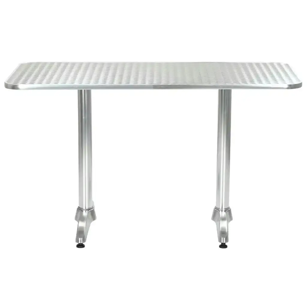 Garden Table Silver 120x60x70 cm Aluminium 48717