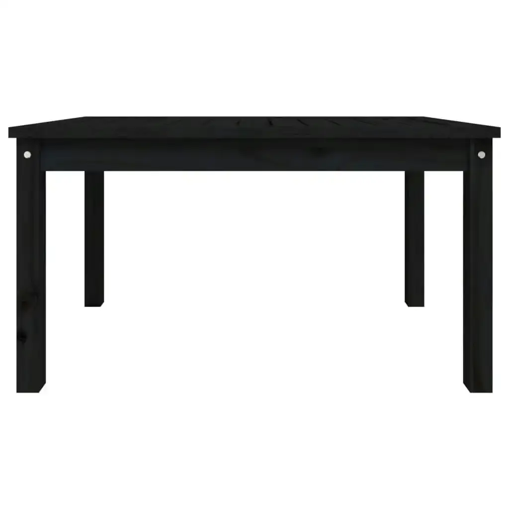 Garden Table Black 82.5x50.5x45 cm Solid Wood Pine 824117