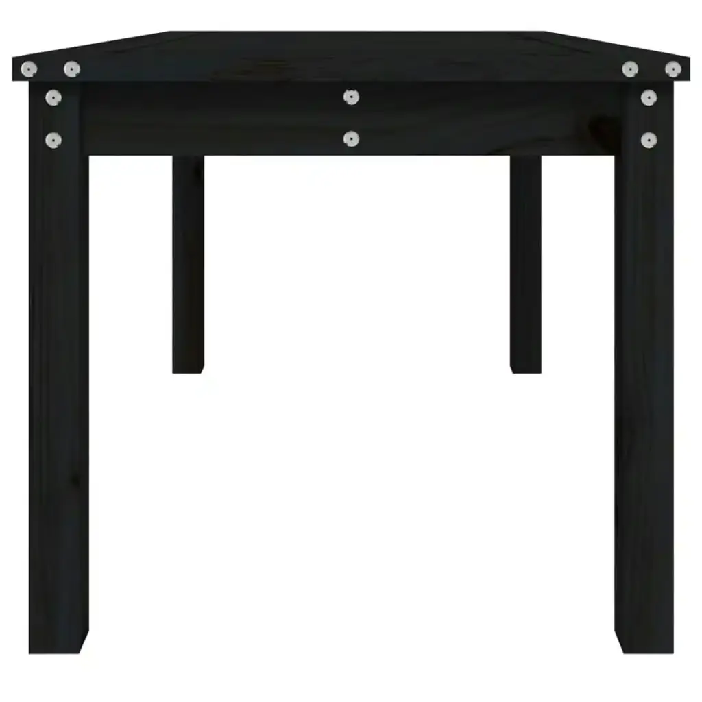 Garden Table Black 82.5x50.5x45 cm Solid Wood Pine 824117