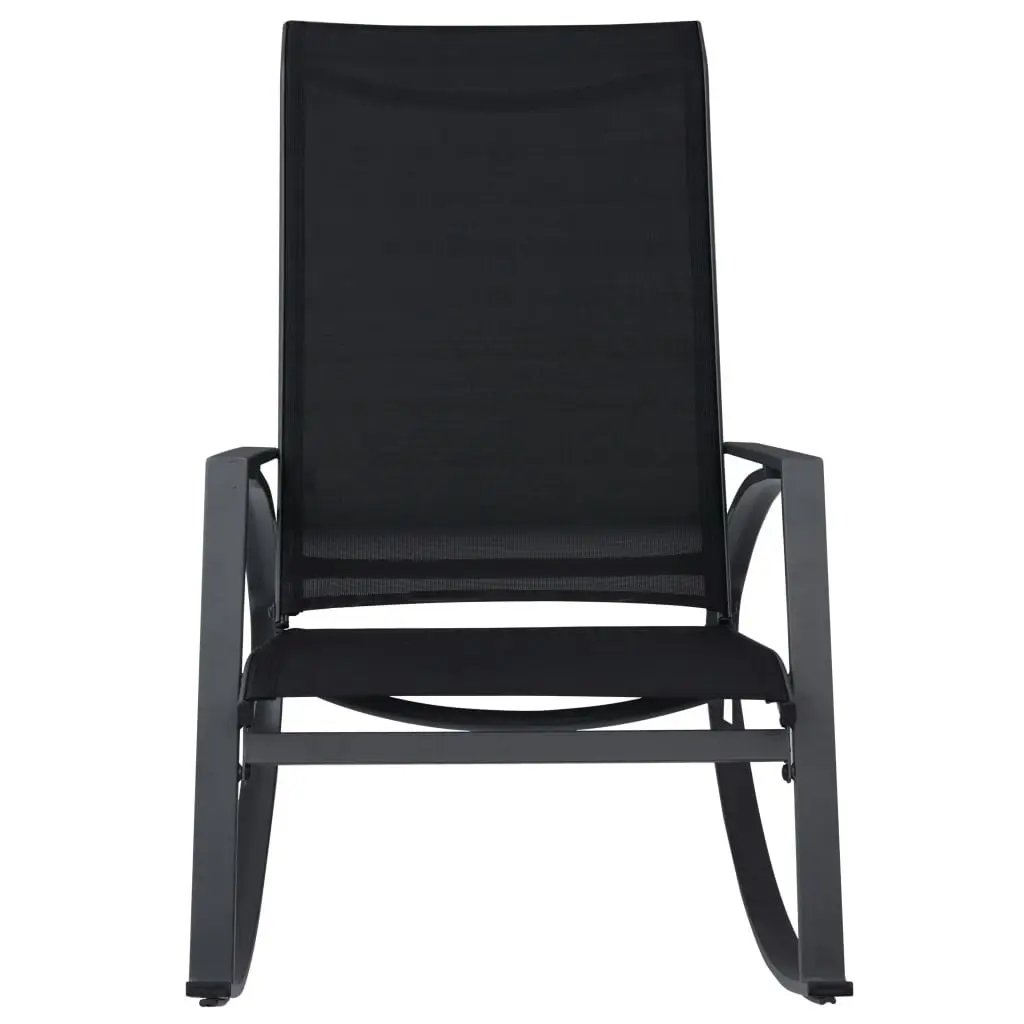 Garden Rocking Chairs 2 pcs Textilene Black 48123