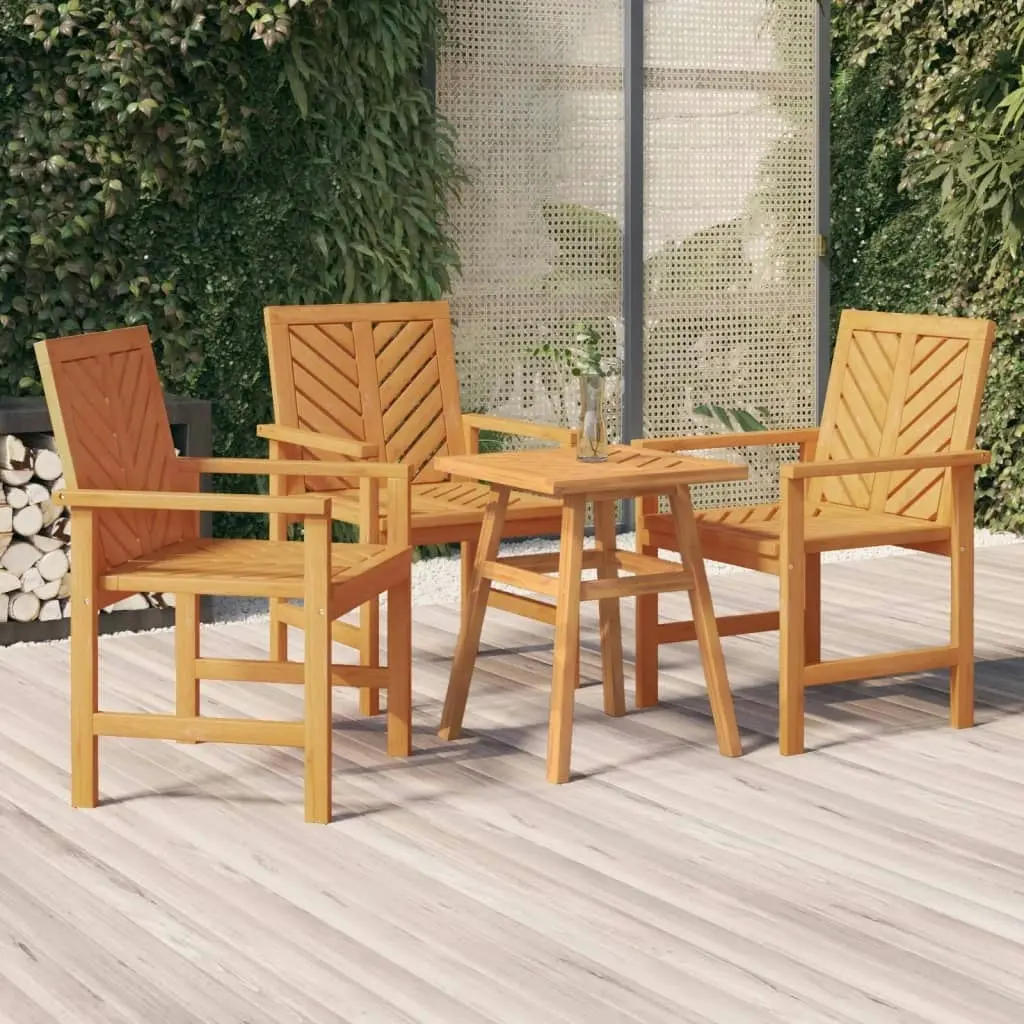 Garden Dining Chairs 3 pcs Solid Wood Acacia 362228