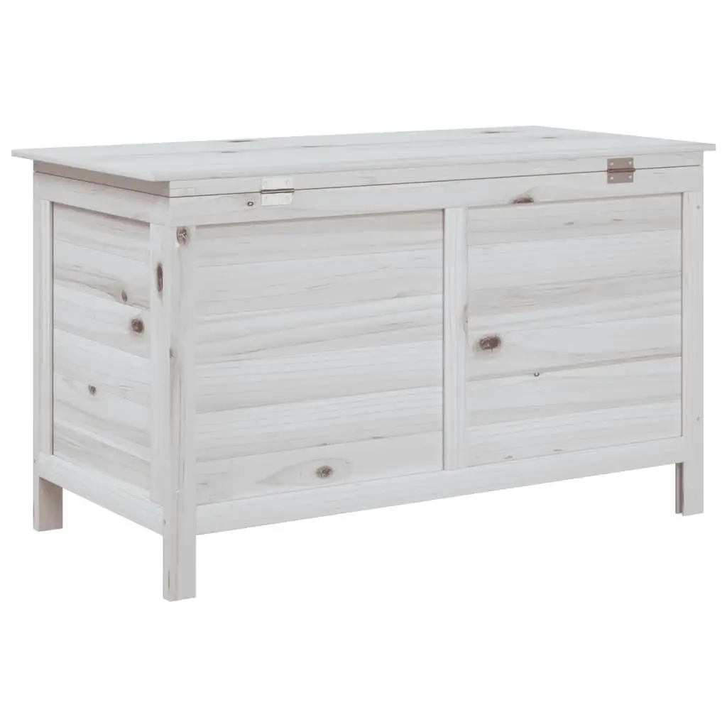 Garden Storage Box White 99x49.5x58.5 cm Solid Wood Fir 364753