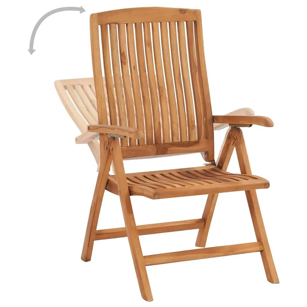 Reclining Garden Chairs 2 pcs Solid Teak Wood 48980