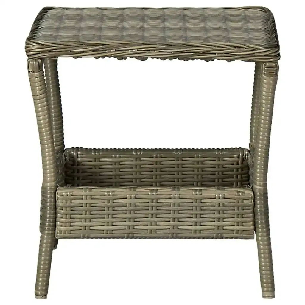 Garden Table Brown 45x45x46.5 cm Poly Rattan 313308