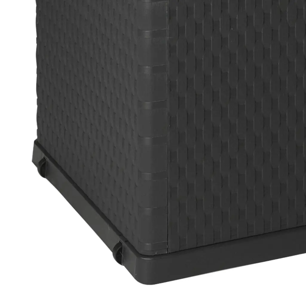 Garden Storage Box Anthracite 120x56x63 cm PP Rattan 43711