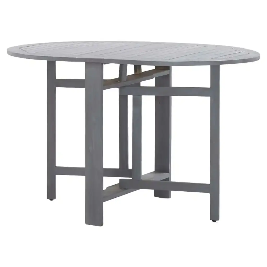 Garden Table Grey 120x70x74 cm Solid Acacia Wood 46325