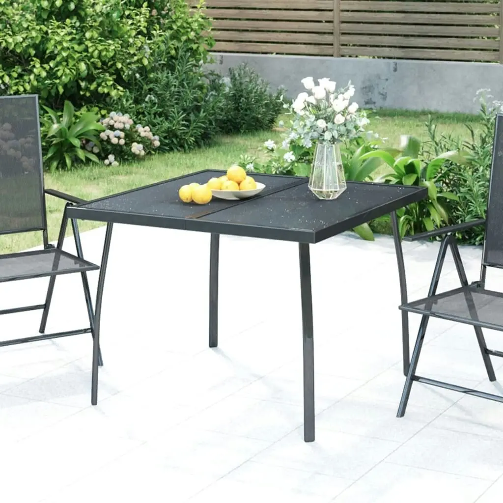 Garden Table Anthracite 100x100x72 cm Steel Mesh 362732