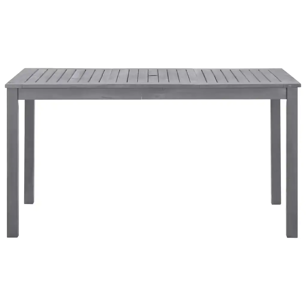 Garden Table Grey Wash 140x80x74 cm Solid Acacia Wood 311849