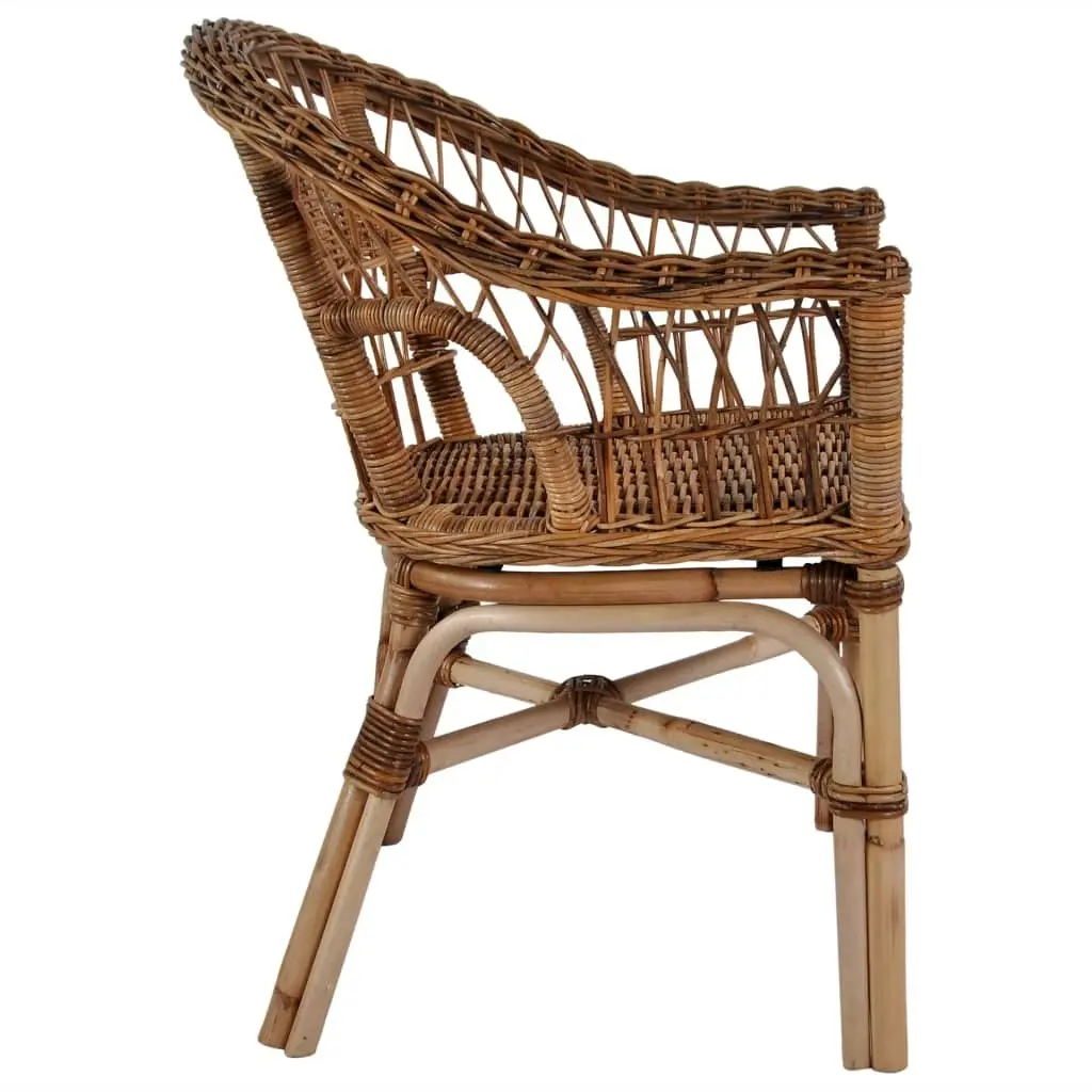 Outdoor Chair Natural Rattan Brown 246809