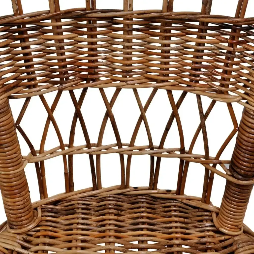 Outdoor Chairs 4 pcs Natural Rattan Brown 275843