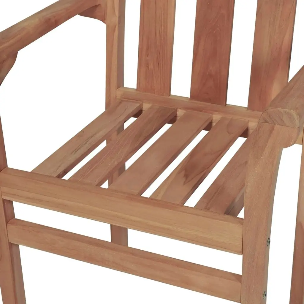 Stackable Garden Chairs 4 pcs Solid Teak Wood 3073376