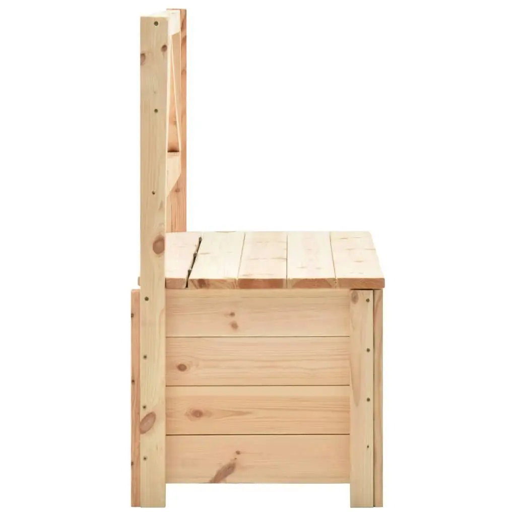 Storage Bench 120 cm Solid Pine Wood 288584