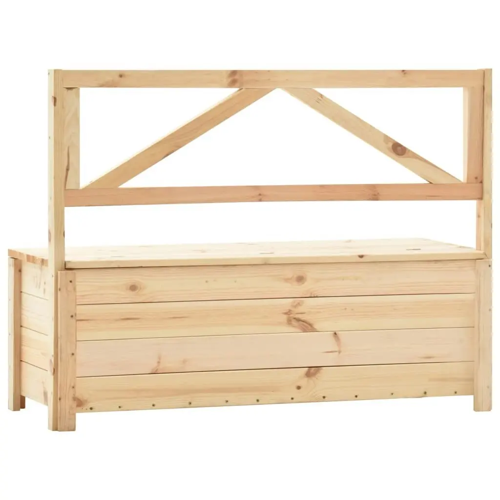 Storage Bench 120 cm Solid Pine Wood 288584