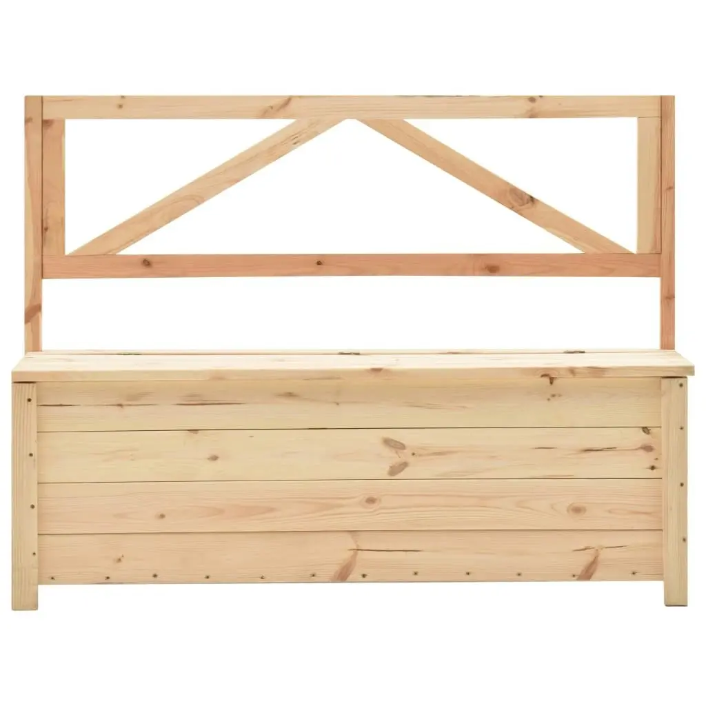 Storage Bench 120 cm Solid Pine Wood 288584