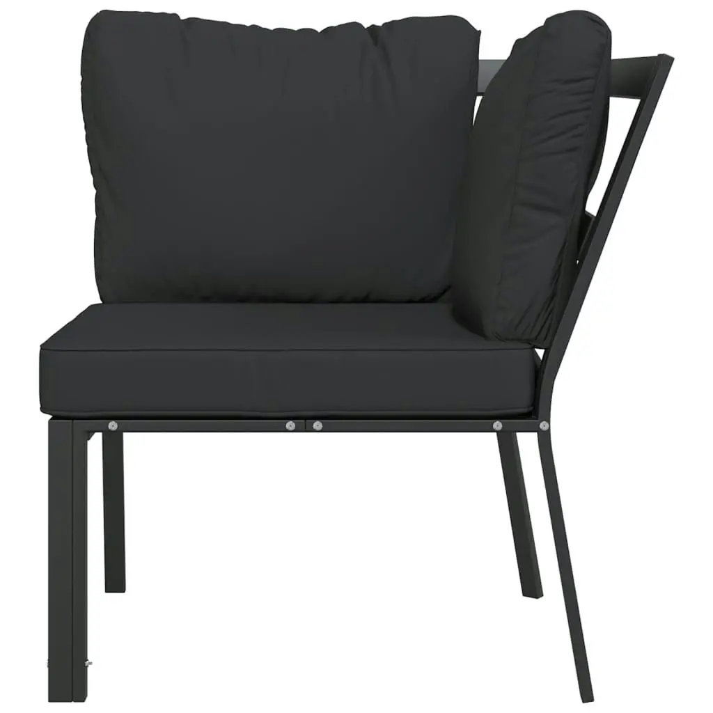 Garden Chair with Grey Cushions 76x76x79 cm Steel 362718