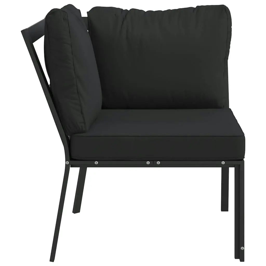 Garden Chair with Grey Cushions 76x76x79 cm Steel 362718