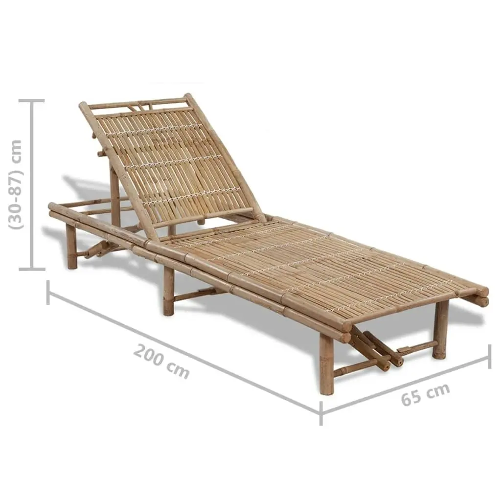 Sun Lounger Bamboo 41499