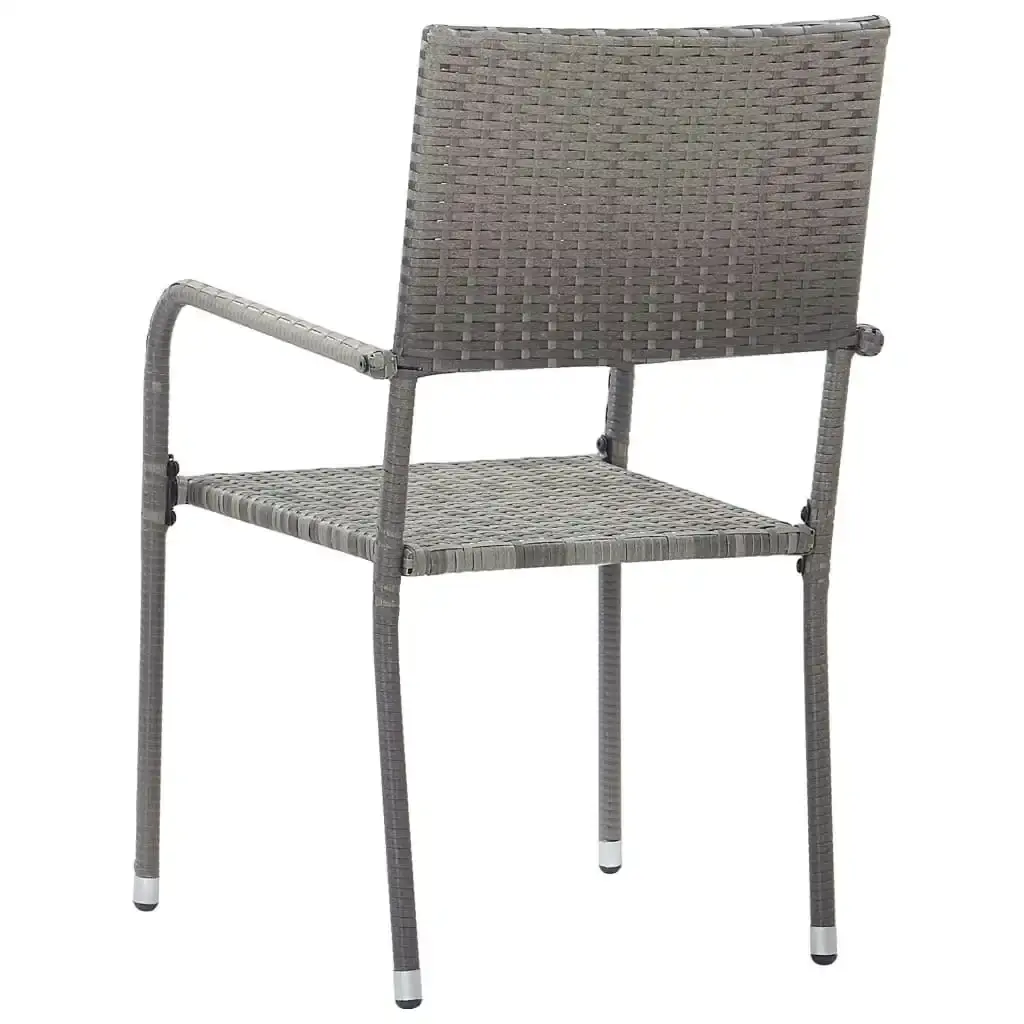 Outdoor Dining Chairs 6 pcs Poly Rattan Anthracite 313123