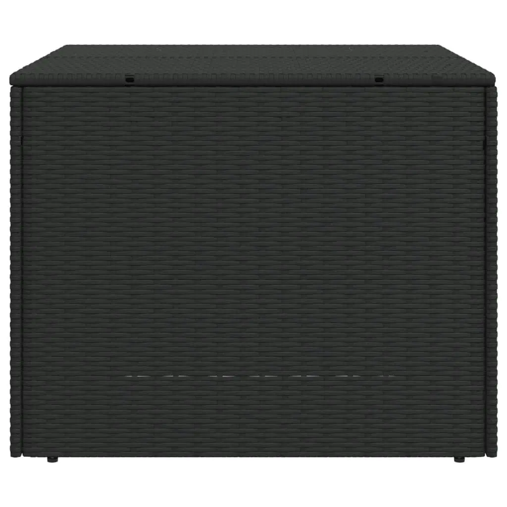 Garden Storage Box Black 291L Poly Rattan 365336