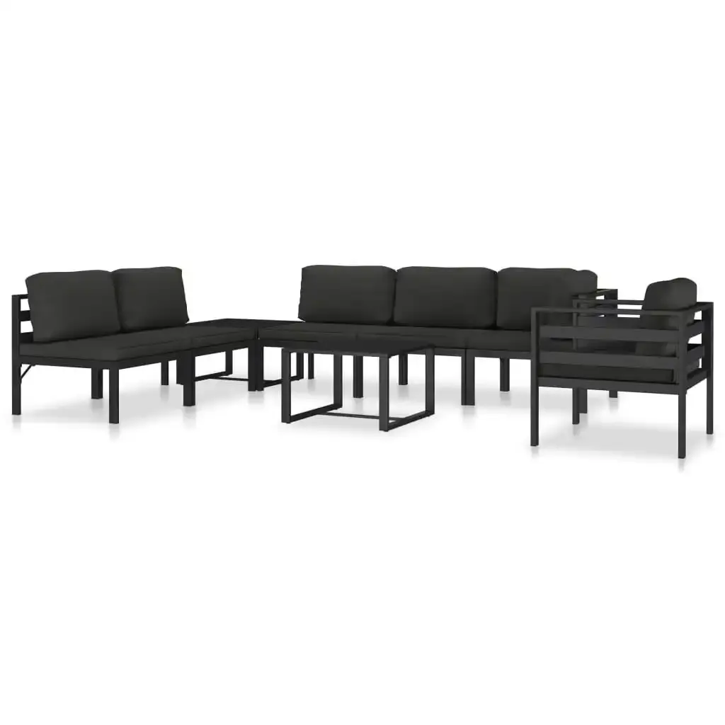 Sectional Middle Sofa with Cushions Aluminium Anthracite 49240