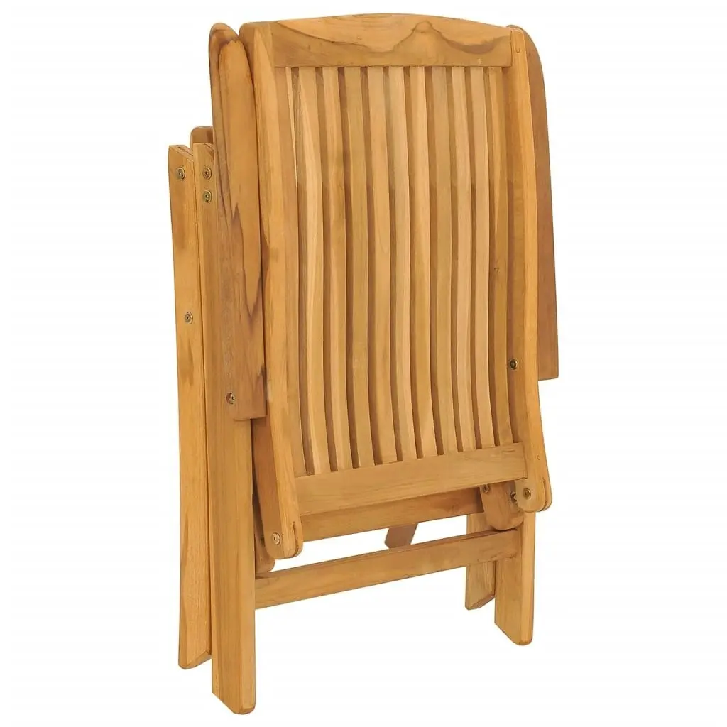 Reclining Garden Chairs 4 pcs Solid Wood Teak 3154923