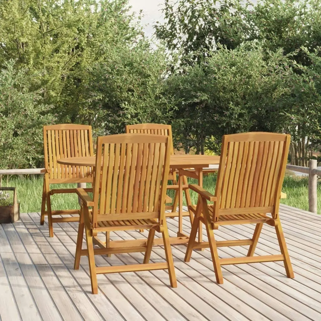 Reclining Garden Chairs 4 pcs Solid Wood Teak 3154923