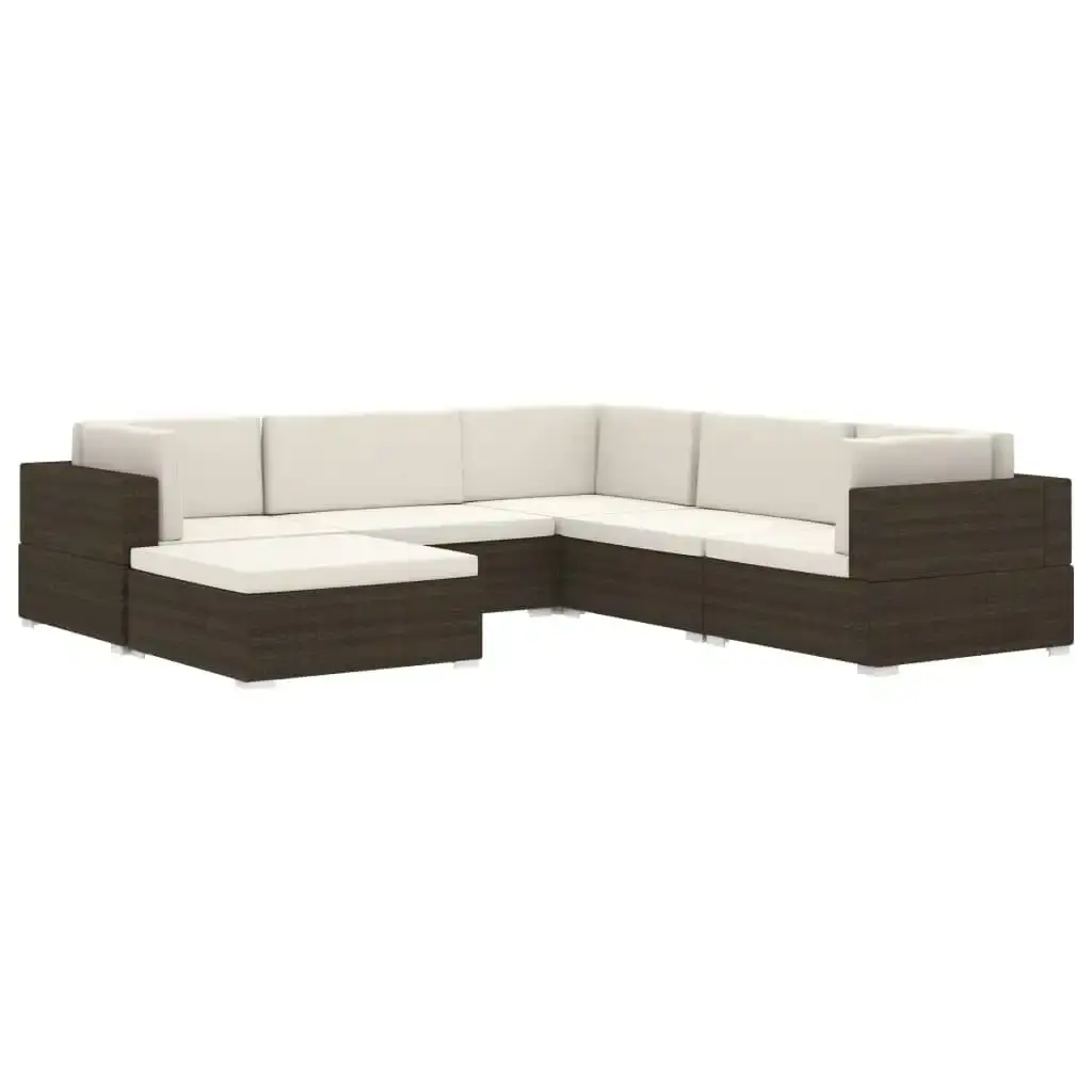 Sectional Corner Chair 1 pc with Cushions Poly Rattan Grey 46799