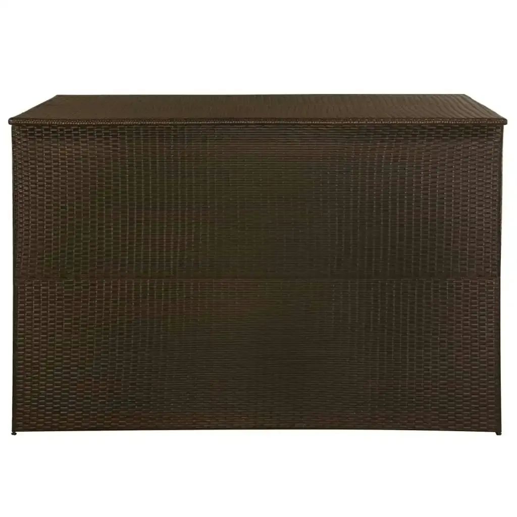 Garden Storage Box Brown 150x100x100 cm Poly Rattan 44246