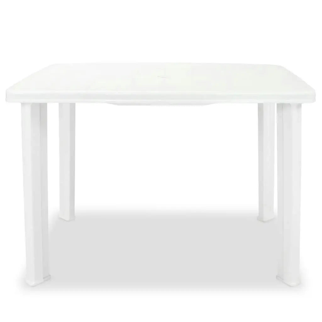 Garden Table White 101x68x72 cm Plastic 43592