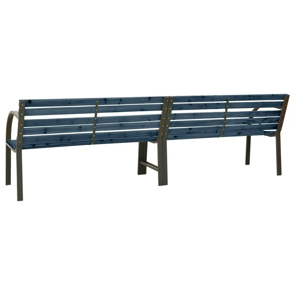 Twin Garden Bench 241 cm Solid Wood Chinese Fir Grey 317124