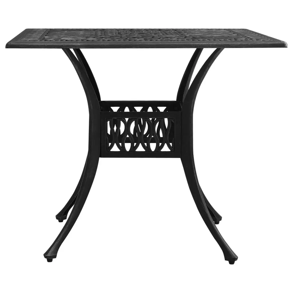 Garden Table Black 90x90x73 cm Cast Aluminium 315589