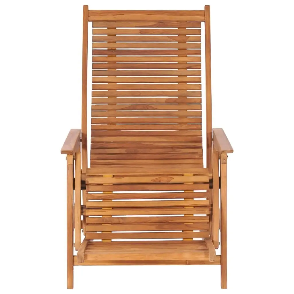 Garden Lounge Chair with Footrest Solid Teak Wood 48963