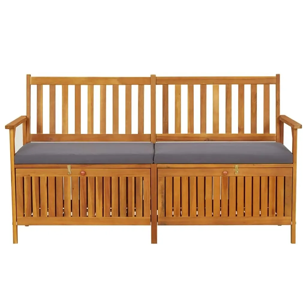 Storage Bench with Cushion 148 cm Solid Wood Acacia 316740