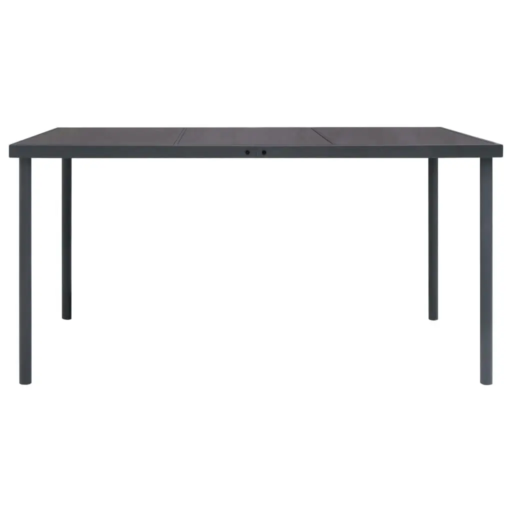 Outdoor Dining Table Anthracite 150x90x74 cm Steel 313087