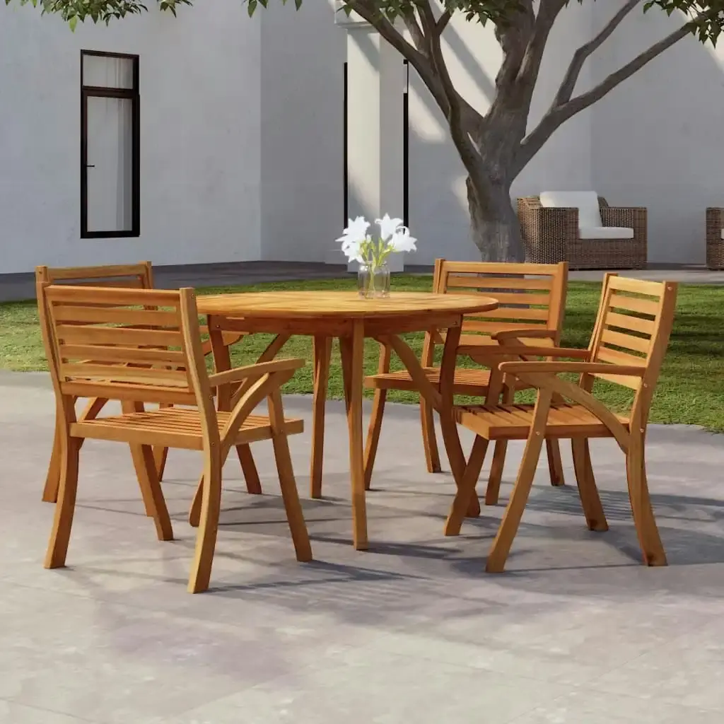 Garden Table Ã˜ 110 cm Solid Wood Acacia 363303