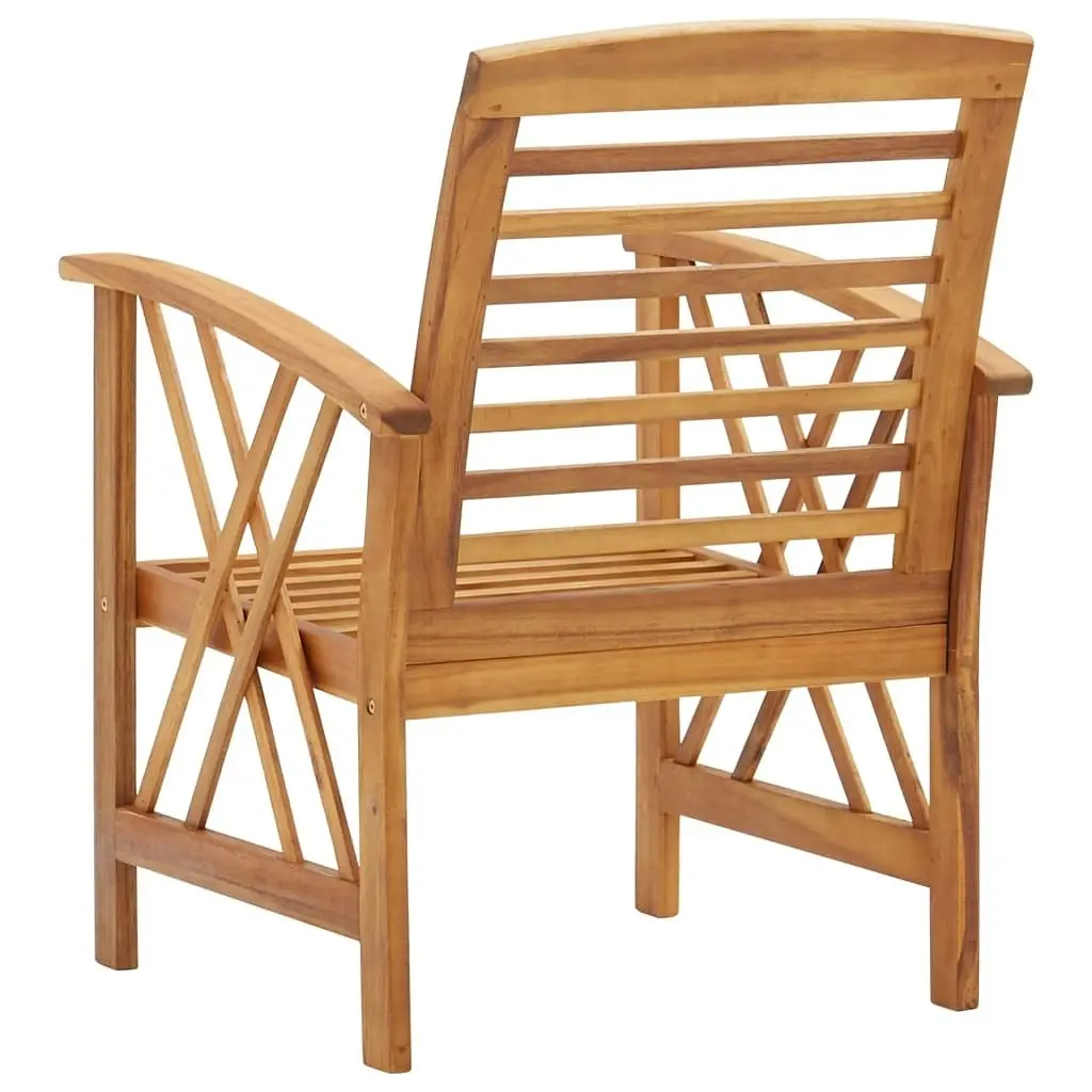 Garden Chairs 2 pcs Solid Acacia Wood 310266