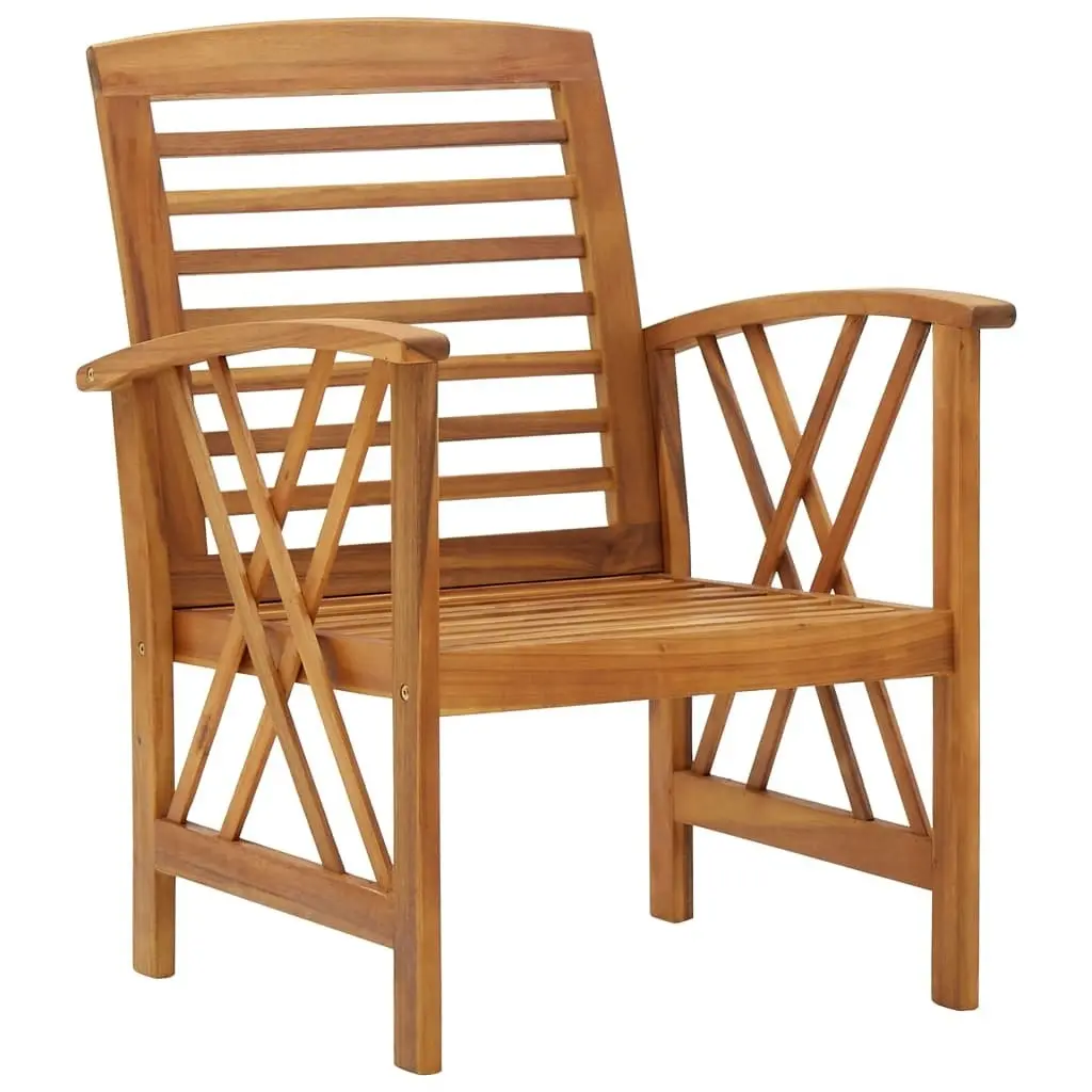 Garden Chairs 2 pcs Solid Acacia Wood 310266