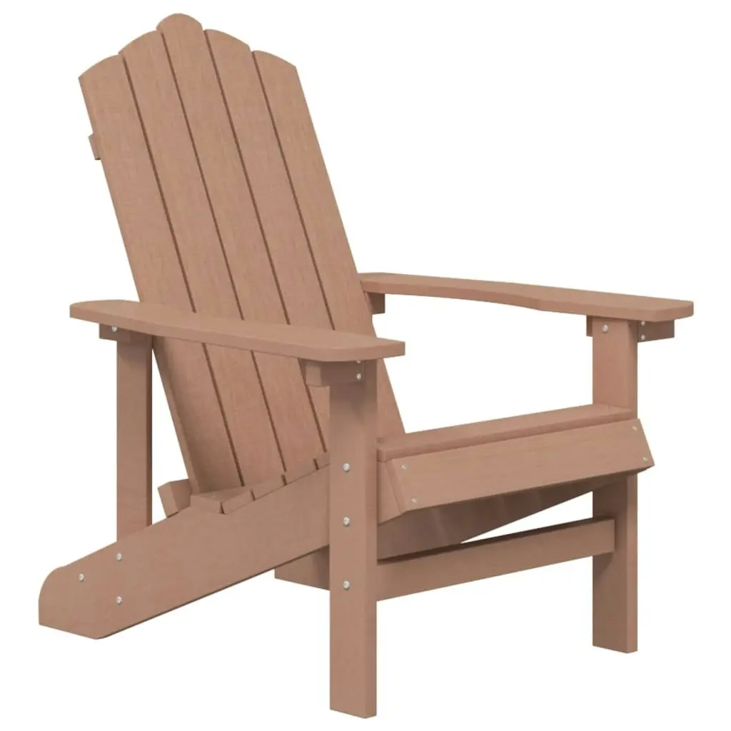 Garden Adirondack Chairs 2 pcs HDPE Brown 3095694