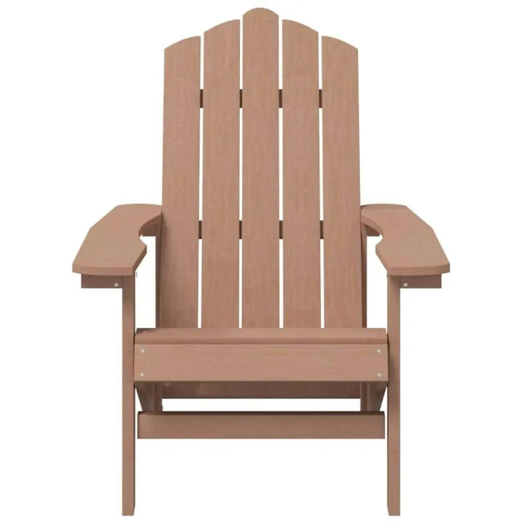 Garden Adirondack Chairs 2 pcs HDPE Brown 3095694