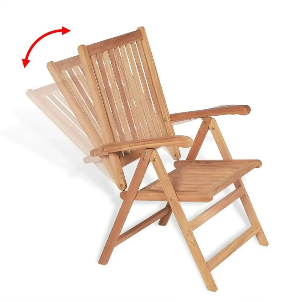 Reclining Garden Chairs 2 pcs Solid Teak Wood 43029