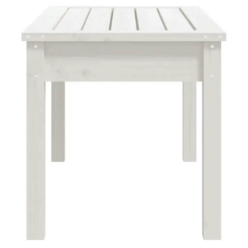 Garden Bench White 80x44x45 cm Solid Wood Pine 823998