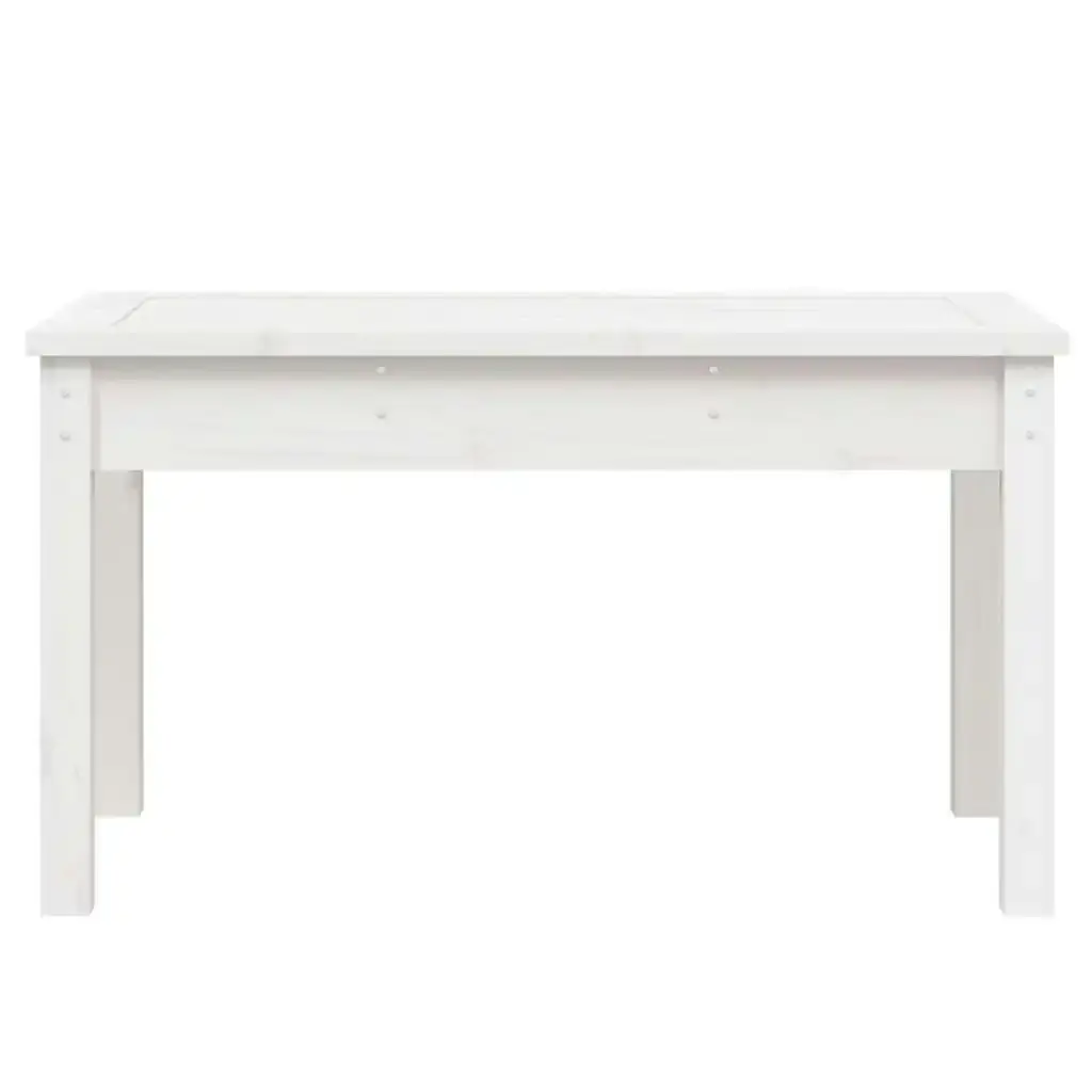 Garden Bench White 80x44x45 cm Solid Wood Pine 823998